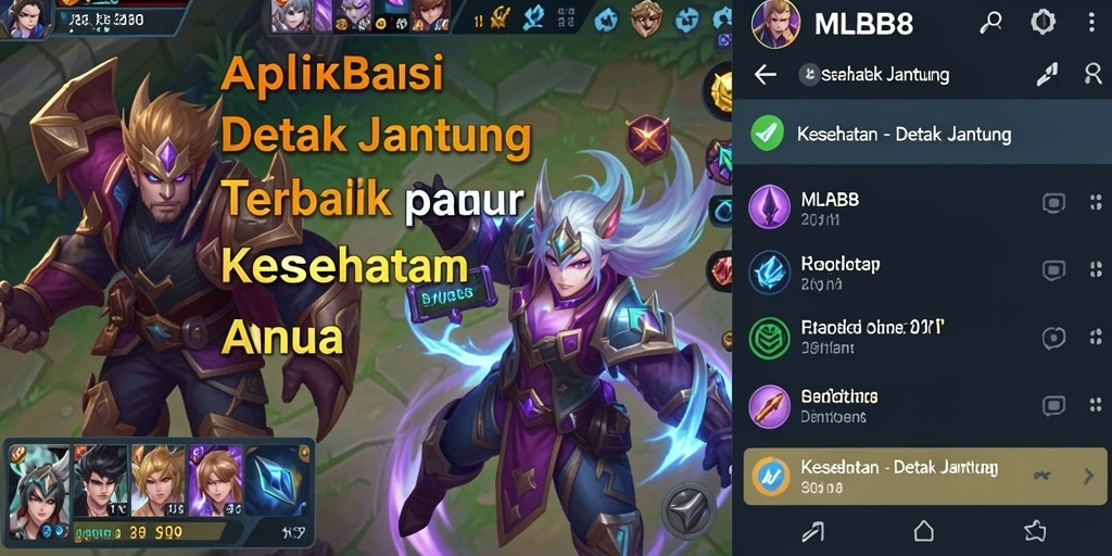 Antarmuka fungsional aplikasi Detak Jantung MLBB8.