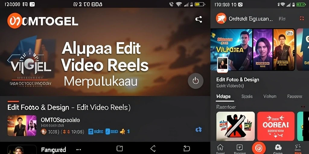 Antarmuka pengguna intuitif untuk editing video reels di OMTOGEL.