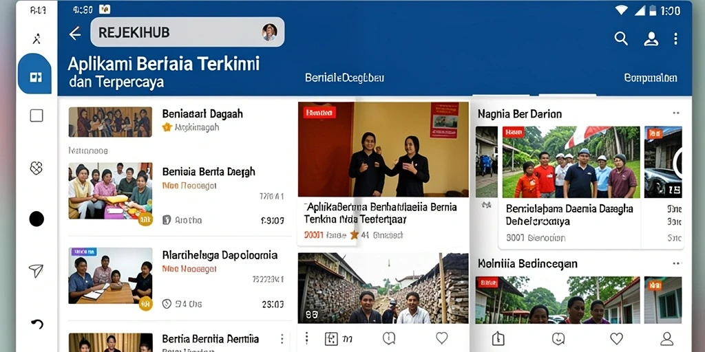 Tampilan antarmuka aplikasi REJEKIHUB yang informatif dan menarik.