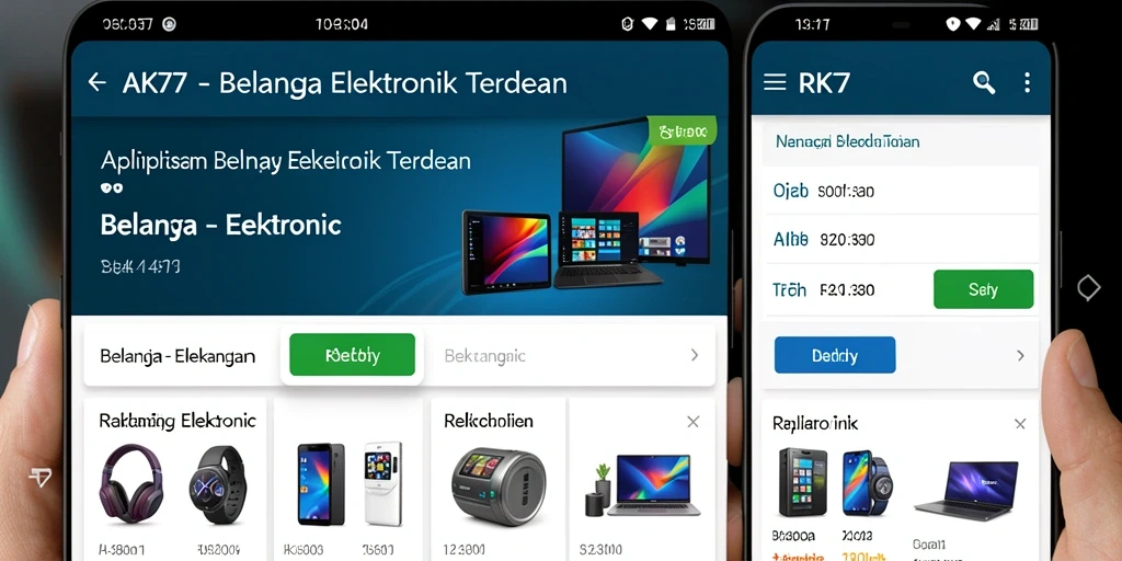Antarmuka RK77 yang menarik dan intuitif untuk belanja elektronik.