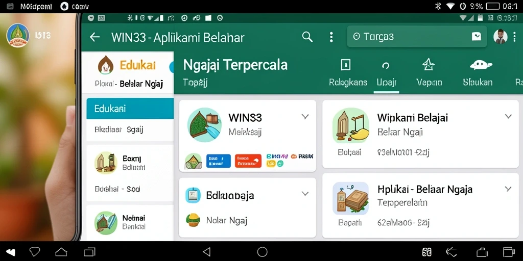 Screenshot antarmuka aplikasi WIN33 yang interaktif dan mudah digunakan.
